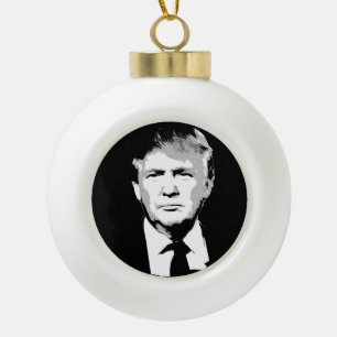 Donald Trump Face Ceramic Ball Christmas Ornament