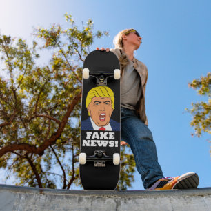 DONALD TRUMP "FAKE NEWS!" FUNNY SKATEBOARDS