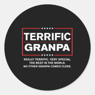 Donald Trump Fathers Day Gift For Granpa Funny Cam Classic Round Sticker