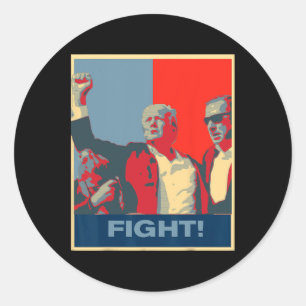Donald Trump Fight Artwork Stand Strong Usa  Classic Round Sticker