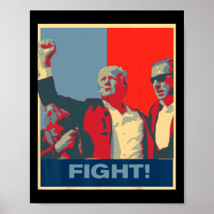 Donald Trump Fight Artwork Stand Strong Usa Poster