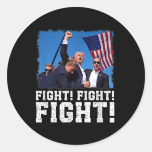 Donald Trump Fight Fighting Fighters Supporters Am Classic Round Sticker