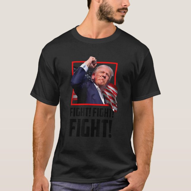Donald Trump Fight Fighting Fighters Supporters Am T-Shirt (Front)