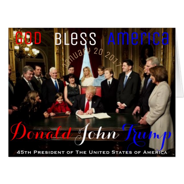 Donald Trump First Day as President of the USA (Front Horizontal)