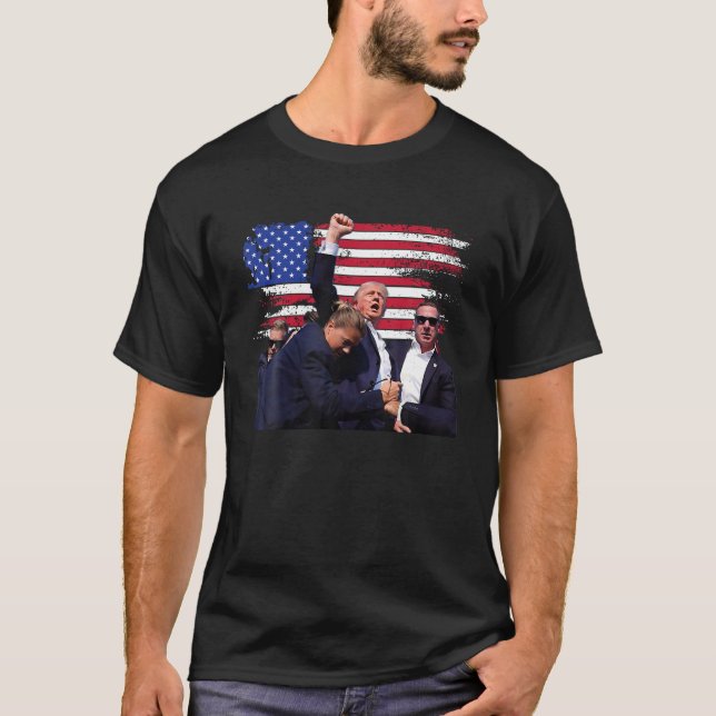 Donald Trump Fist Salute USA Butler PA Patriot MAG T-Shirt (Front)