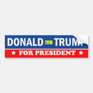 Donald Trump For President 2016 Bumper Sticker