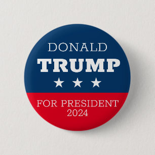 Donald Trump For President 2024 6 Cm Round Badge