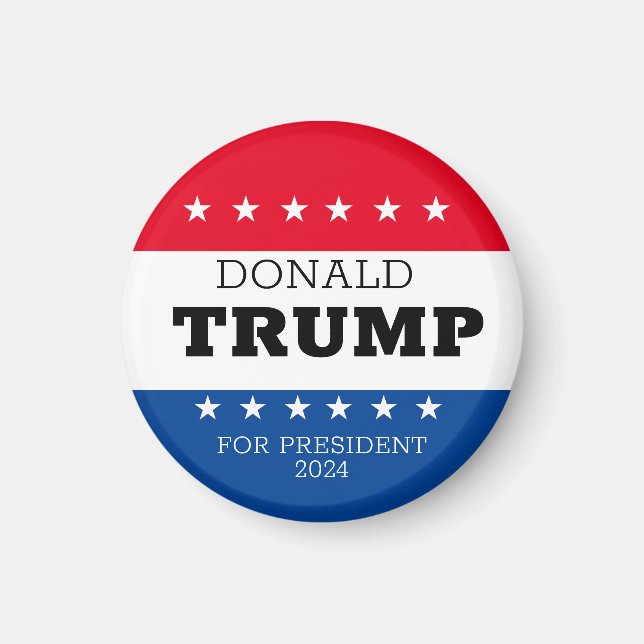 Donald Trump For President 2024 Magnet (Front)