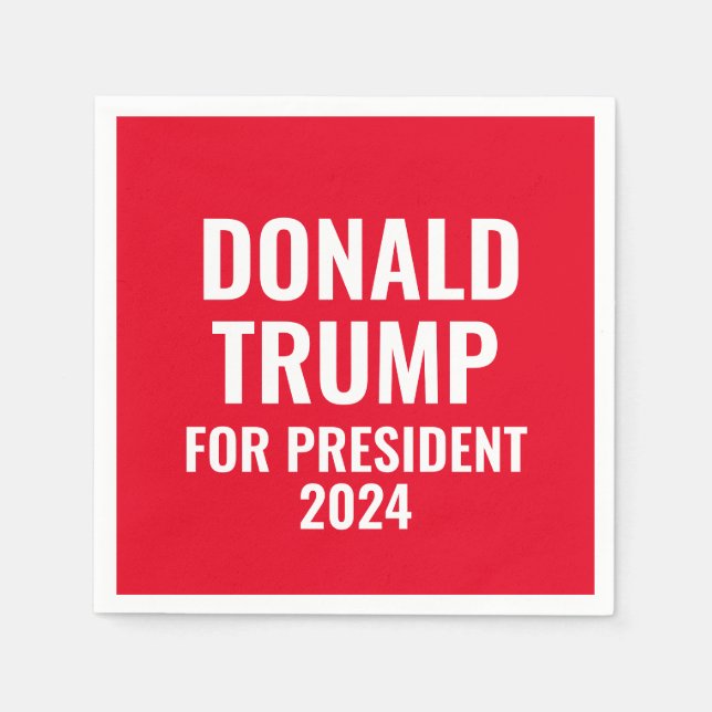 Donald Trump for President 2024  Napkin (Front)