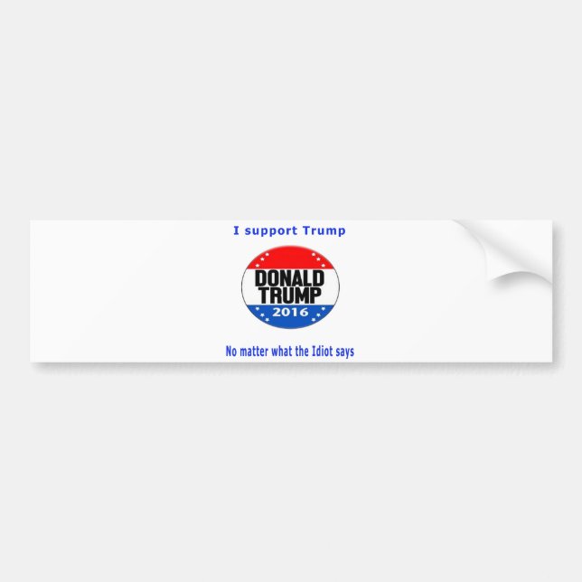 Donald trump for president bumper sticker (Front)