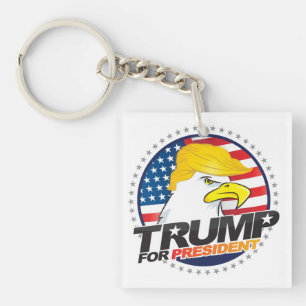 Donald Trump For President Eagle Hair Keychain
