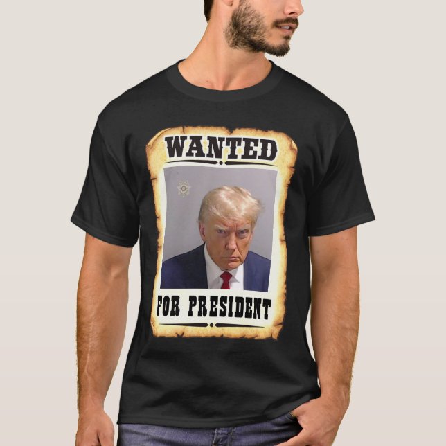 Donald Trump For President Mug Shot T-Shirt (Front)