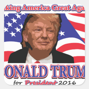 Donald Trump For President Square Sticker