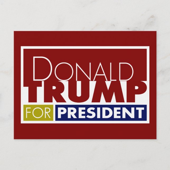 Donald Trump for President V1 Postcard (Front)