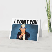 DONALD TRUMP FUNNY BIRTHDAY CARDS, UNCLE SAM