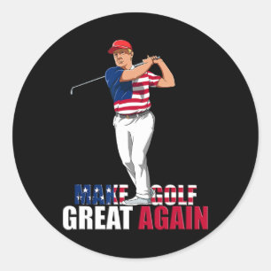 Donald Trump - Funny Golf Gift  Classic Round Sticker
