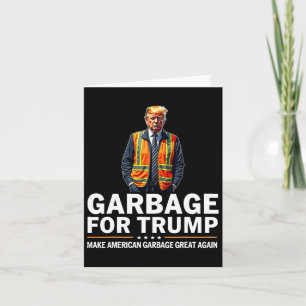 Donald Trump Garbage Orange Reflective Safety Vest Card
