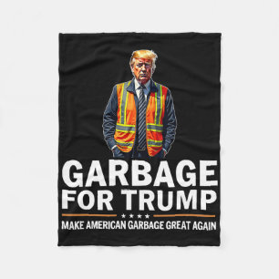 Donald Trump Garge Orange Reflective Safety Vest Fleece Blanket