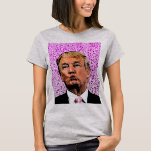 DONALD TRUMP GLITTER BIRTHDAY KISS T-SHIRTS