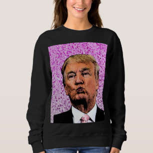 DONALD TRUMP GLITTER KISS WOMENS T-SHIRTS