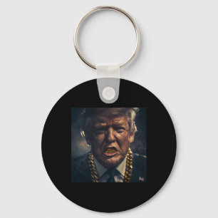 Donald Trump Gold Grillz  Key Ring