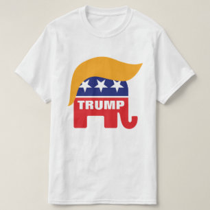 Donald Trump Hair GOP Elephant Logo T-Shirt