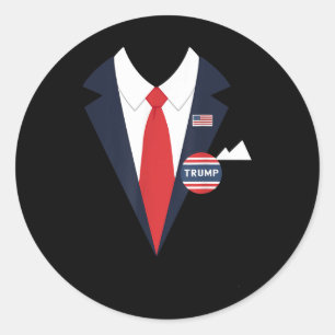 Donald Trump Halloween Costume Funny Kids Suit Classic Round Sticker
