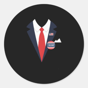 Donald Trump Halloween Costume Funny Kids Suit Classic Round Sticker