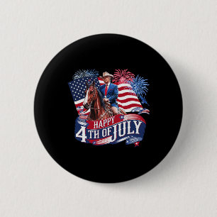 Donald Trump Happy 4th Of July For Patriots Americ 6 Cm Round Badge