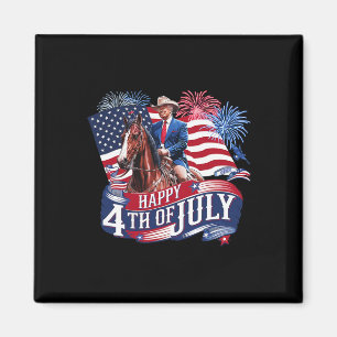 Donald Trump Happy 4th Of July For Patriots Americ Magnet