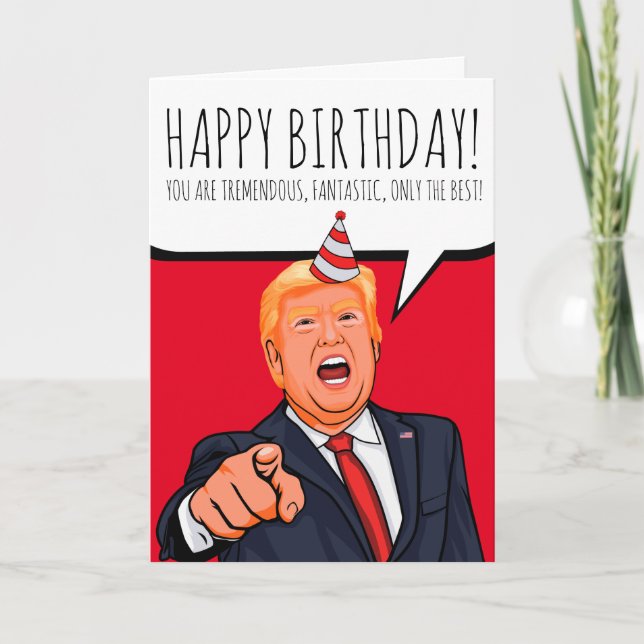 Donald Trump: Happy Birthday Thank You Card (Front)