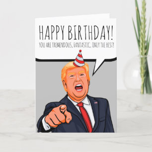 Donald Trump: Happy Birthday Thank You Card
