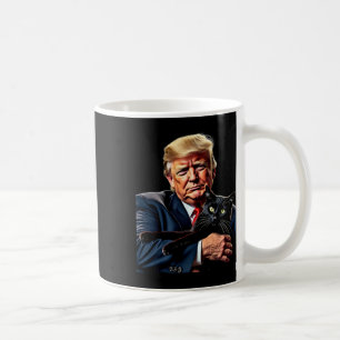 Donald Trump Holding Cat Graphic Funny Political M Coffee Mug