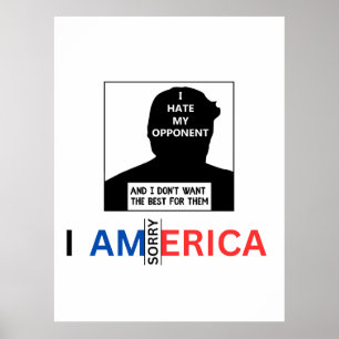 Donald Trump 'I hate my opponent' funeral speech Poster
