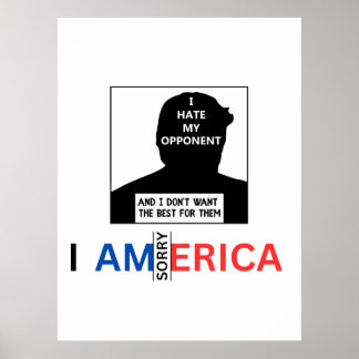 Donald Trump 'I hate my opponent' funeral speech Poster