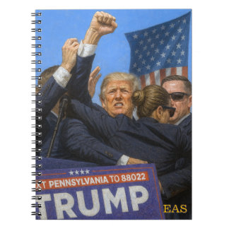 Donald Trump Iconic Fist Photo Monogram Notebook