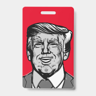DONALD TRUMP ID BADGE