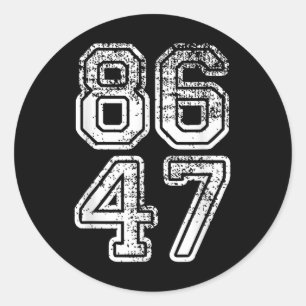 Donald Trump Impeach 47 8647 Anti-trump Classic Round Sticker