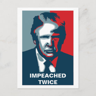 Donald Trump IMPEACHED TWICE Postcard