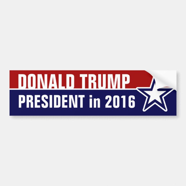 Donald Trump in 2016 Bumper Sticker (Front)