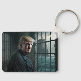 Donald Trump in Alcatraz Prison Key Ring