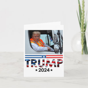 Donald Trump In Garbyge Truck Team Garge For Trump Card