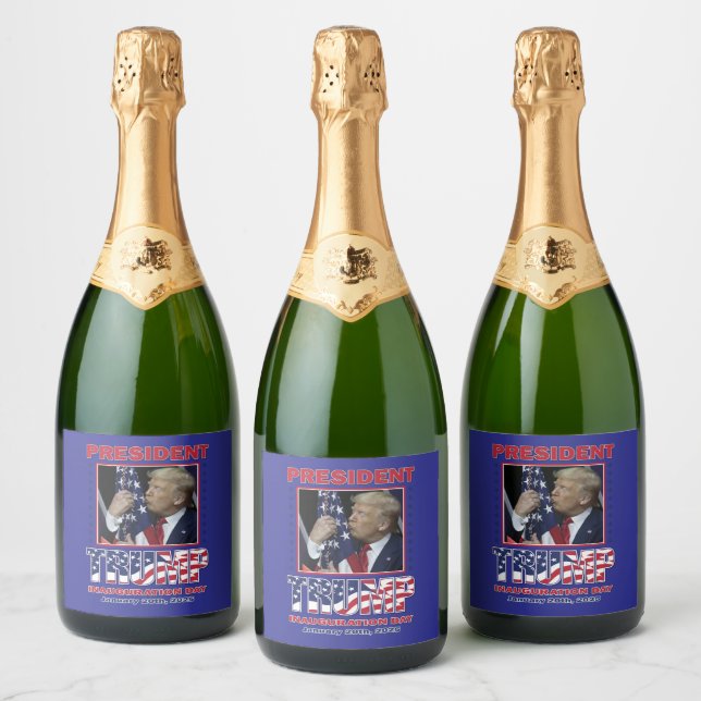 Donald Trump Inauguration 2025 Sparkling Wine Label (Bottles)