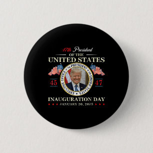 Donald Trump Inauguration Day 2025 47th President 6 Cm Round Badge
