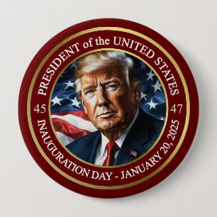 Donald Trump Inauguration Day GOP Red Collector's 10 Cm Round Badge