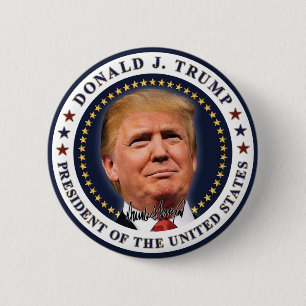 Donald Trump Inauguration Gold Stars Souvenir 6 Cm Round Badge
