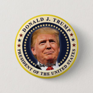 Donald Trump Inauguration Gold Stars Souvenir 6 Cm Round Badge