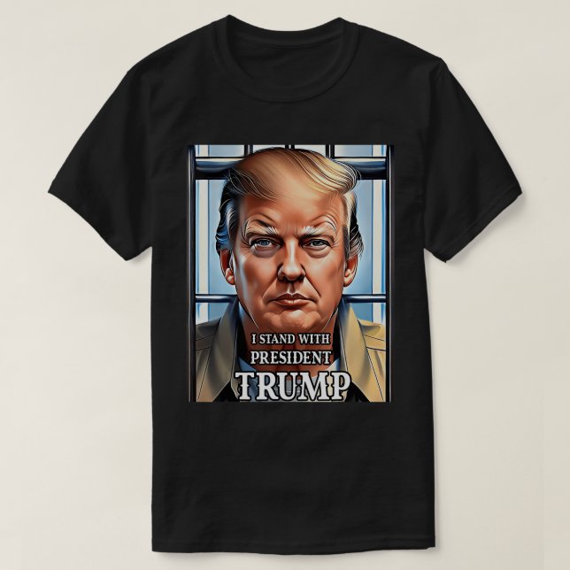 Donald Trump Indicted Lock Him Up Jail Free USA Ar T-Shirt (Design Front)