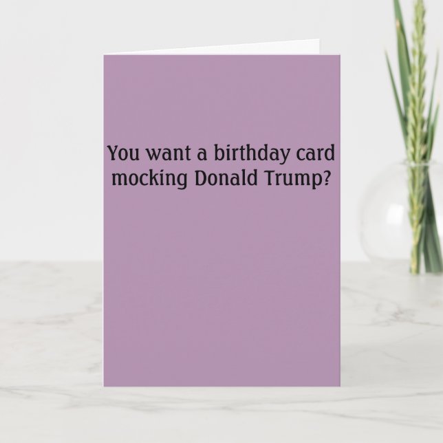 Donald Trump Insult Birthday Card (Front)