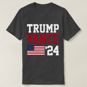 Donald Trump JD Vance 2024 American Flag T-Shirt
